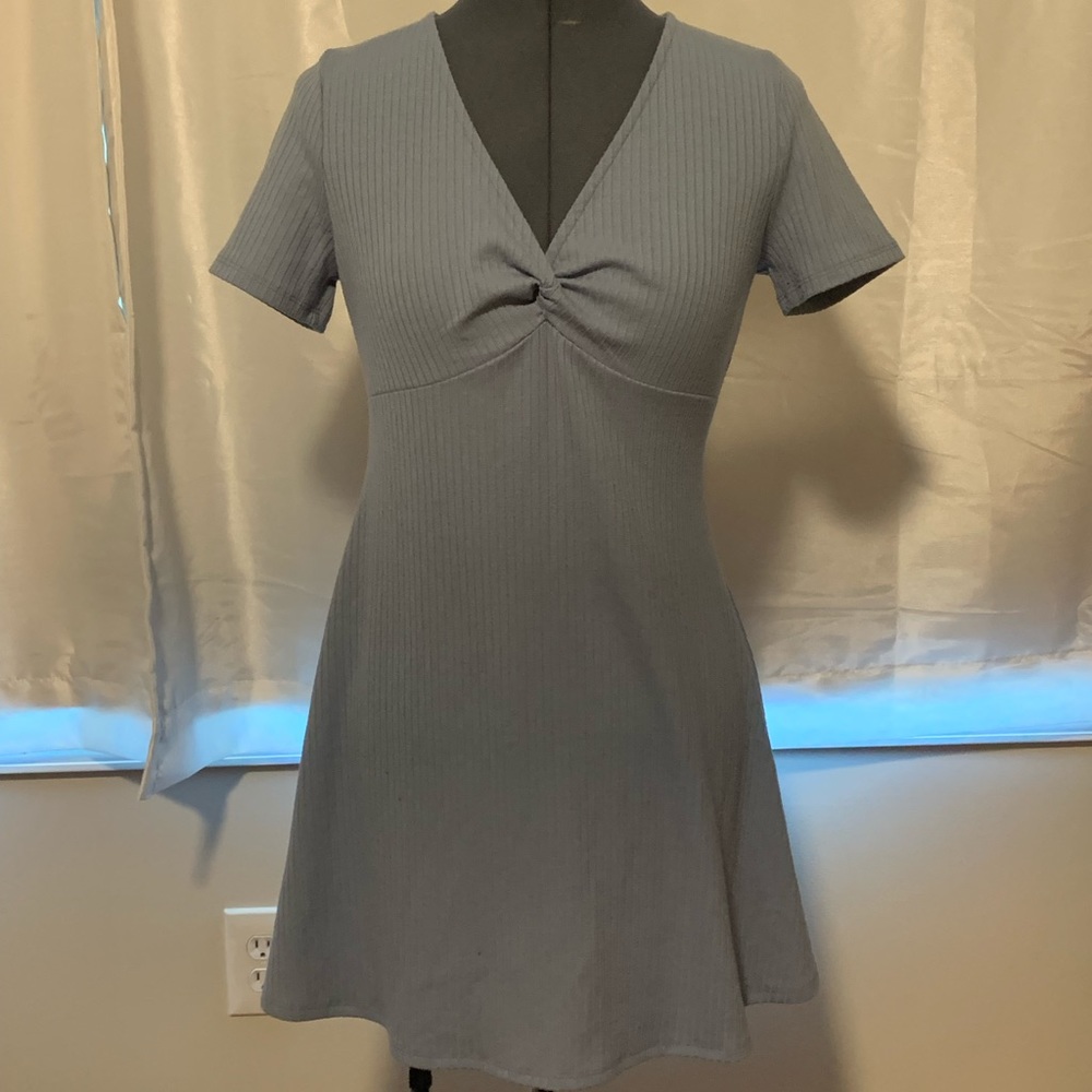 Forever 21 Blue Twist Front Mini Dress